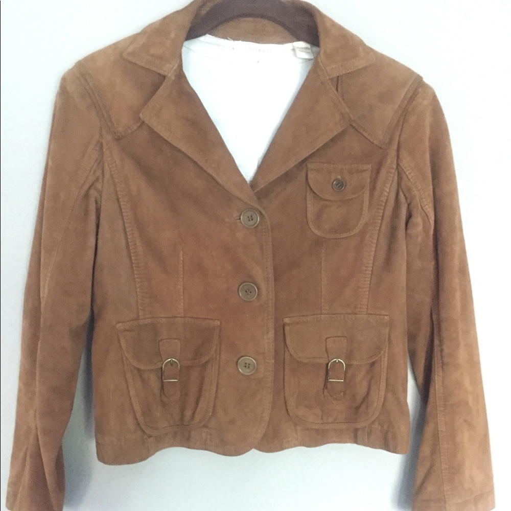 Inhabit Suede Brown Jacket, Lined,  S-2
